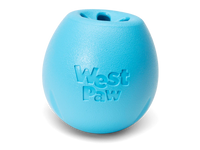 West Paw Rumbl Dog Toy Aqua Small-Four Muddy Paws