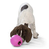 West Paw Rumbl Dog Toy Hot Pink Large-Four Muddy Paws