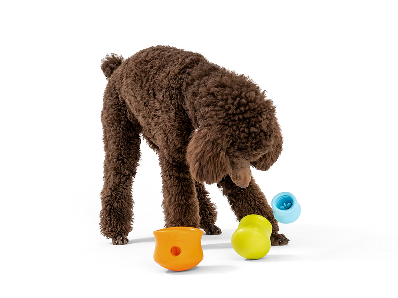 West Paw Toppl Zogo Flex Dog Toy Black L-Four Muddy Paws