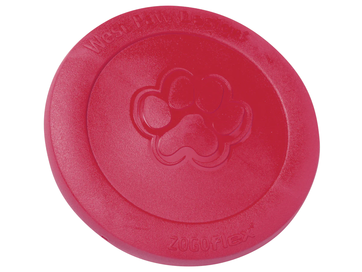 West Paw Zisc Dog Toy Ruby Red L-Four Muddy Paws