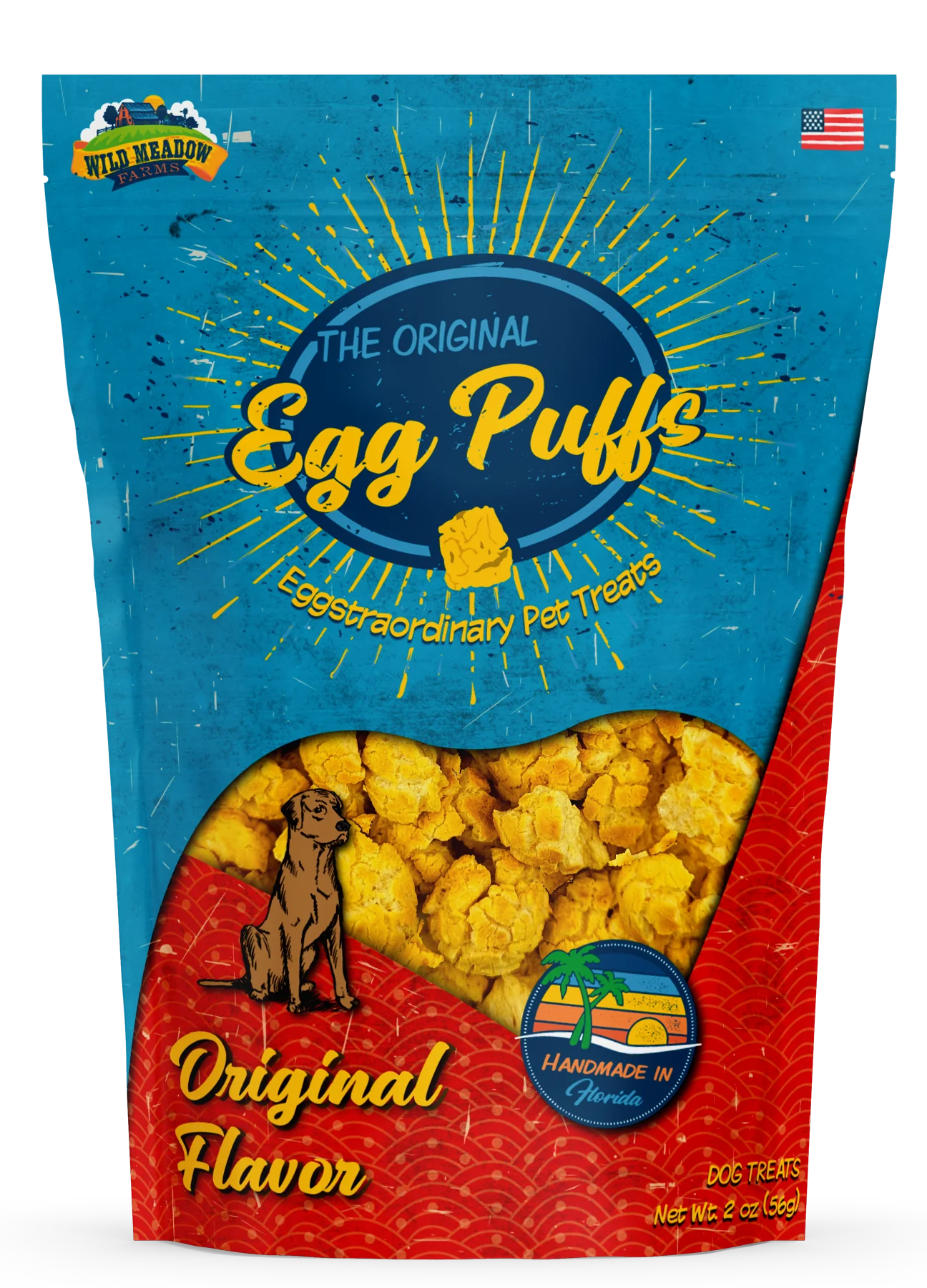 Wild Meadow Egg Puffs Original Dog Treat 2oz-Four Muddy Paws