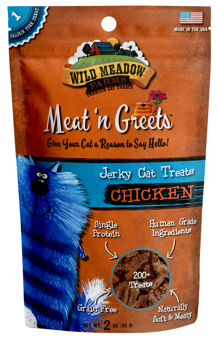 Wild Meadow Meat 'N Greets Chicken Cat Treat 3.5oz-Four Muddy Paws