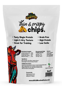 Wild Meadow Thin & Crispy Beef Chips Dog Treats 3oz-Four Muddy Paws