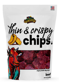 Wild Meadow Thin & Crispy Beef Chips Dog Treats 3oz-Four Muddy Paws