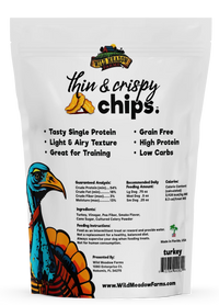 Wild Meadow Thin & Crispy Turkey Chips Dog Treats 3oz-Four Muddy Paws