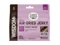 Wisdom Air Dried Turkey Jerky Dog Treat 4oz-Four Muddy Paws