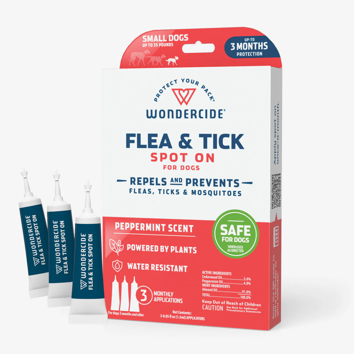 Wondercide Flea & Tick Spot On for Dogs Large Peppermint-Four Muddy Paws