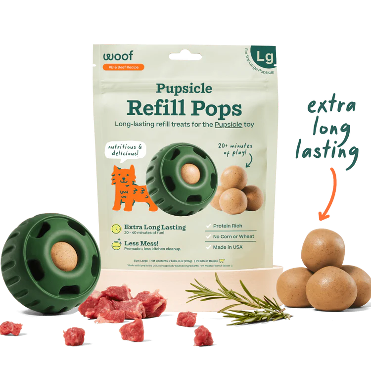 Woof Pupsicle Refill Pops Chicken Large-Four Muddy Paws