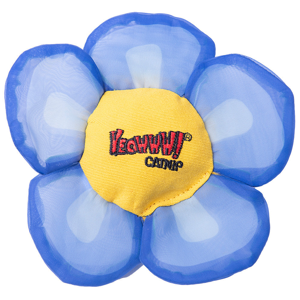 Yeoww Catnip Daisy Flower Tops Blue-Four Muddy Paws