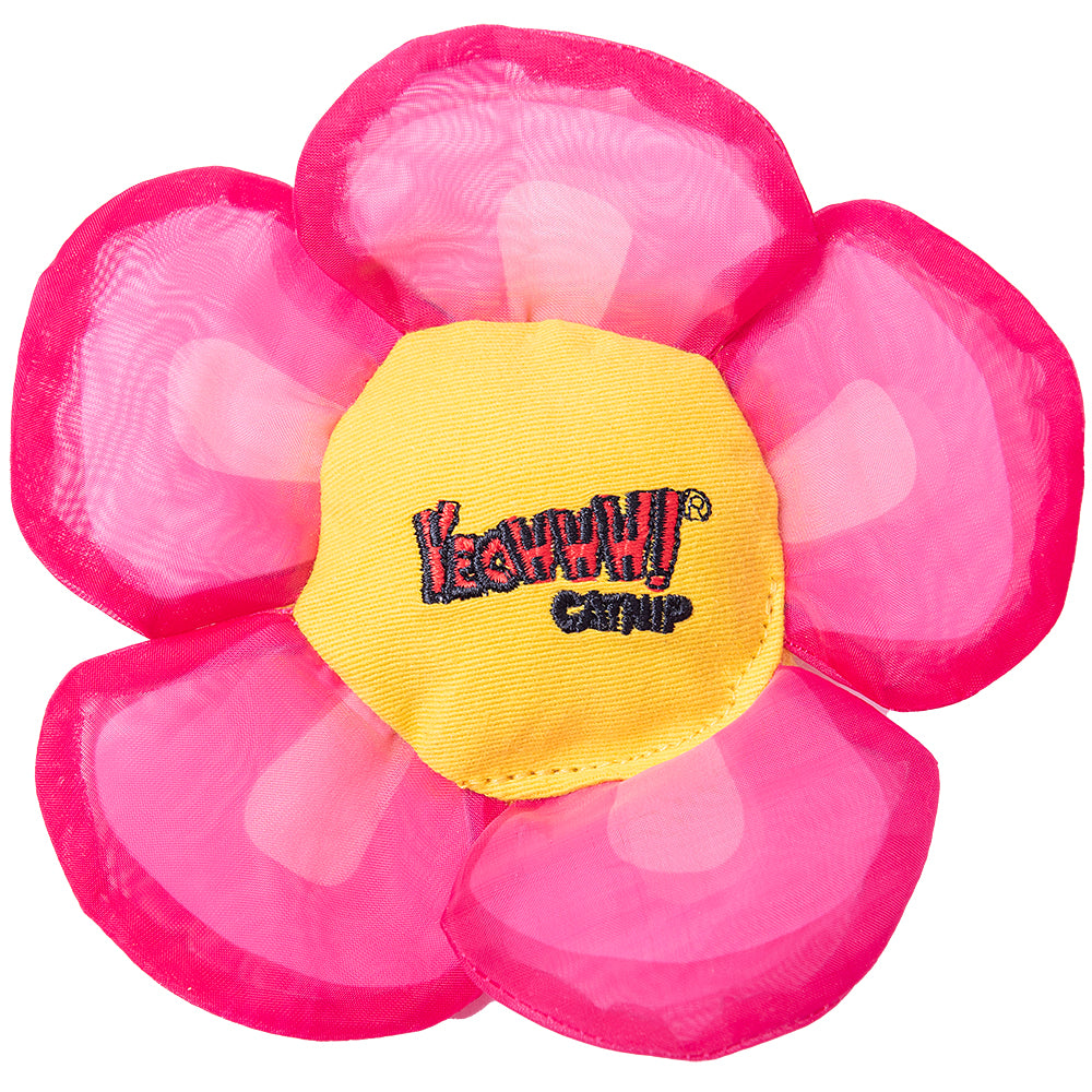 Yeoww Catnip Daisy Flower Tops Pink-Four Muddy Paws