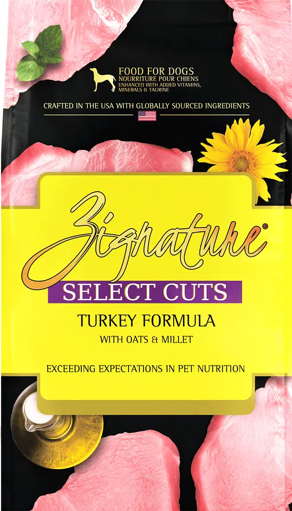Zignature Dog Select Cuts Food Turkey 12.5lbs-Four Muddy Paws