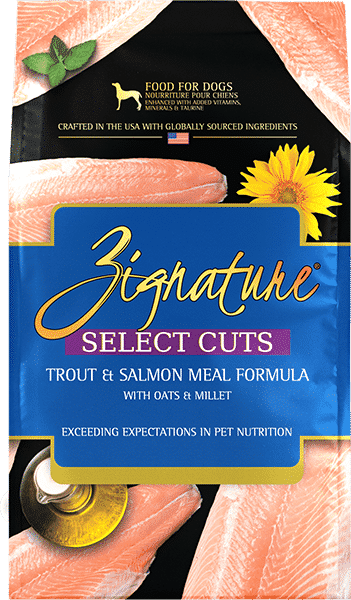 Zignature Dog Select Cuts Trout & Salmon Food 12.5lbs-Four Muddy Paws