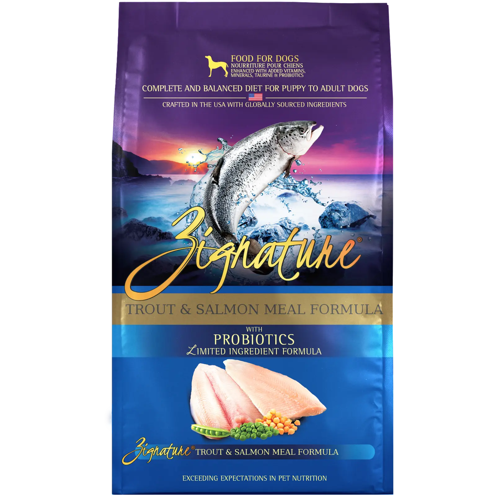 Zignature Grain Free Trout & Salmon Dog Food 4lbs-Four Muddy Paws