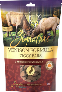 Zignature Ziggy Bar Grain Free Venison Treat 12oz-Four Muddy Paws