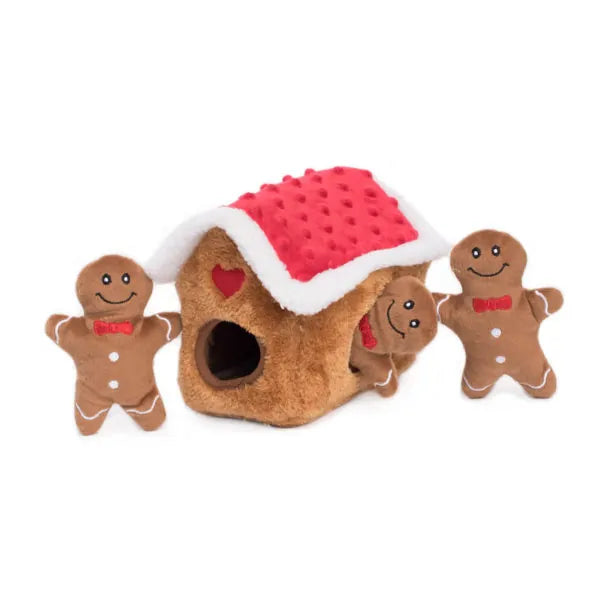 Zippy Paws Gingerbread House Burrow-Four Muddy Paws