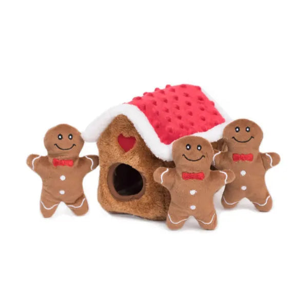 Zippy Paws Gingerbread House Burrow-Four Muddy Paws