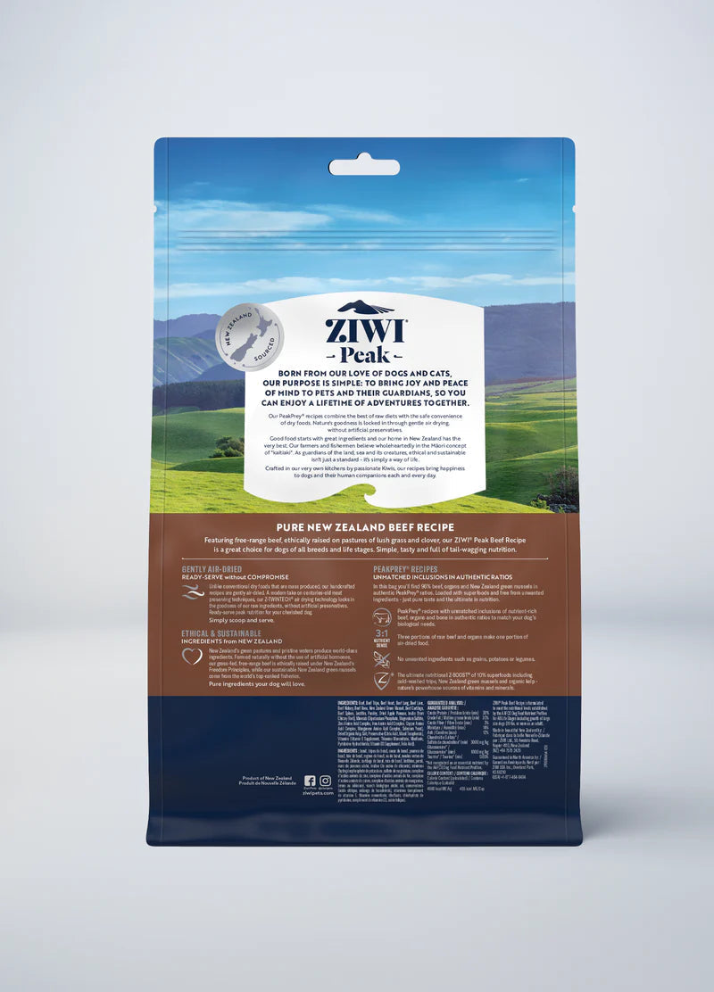 Ziwi Peak Dog Air Dried Beef 1lbs-Four Muddy Paws
