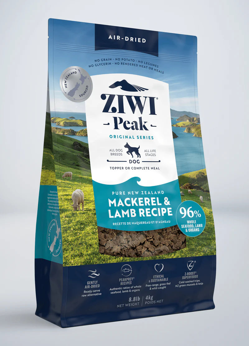 Ziwi Peak Dog Air Dried Mackerel & Lamb 8.8lb-Four Muddy Paws