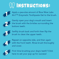 4 in 1 Toothbrush Small-Four Muddy Paws