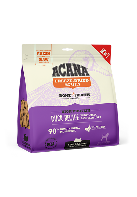 Acana Dog Grain Free Freeze Dried Morsels Duck 8oz-Four Muddy Paws
