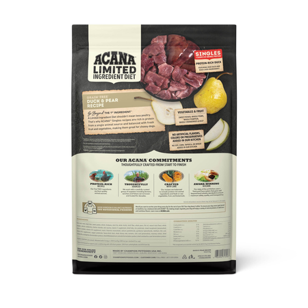 Acana Singles Duck & Pear 25lbs-Four Muddy Paws