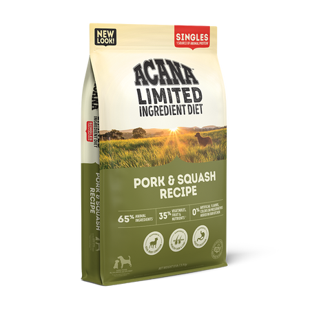Acana Singles Pork & Squash 25lb-Four Muddy Paws