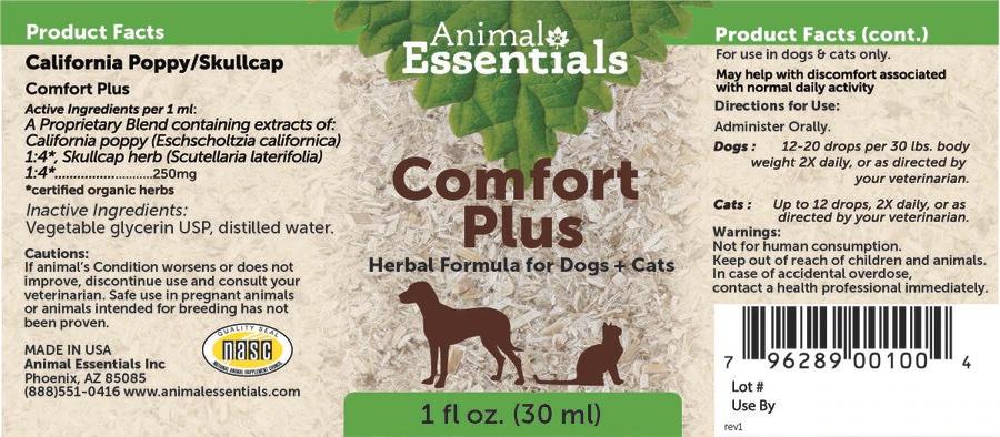 Animal Essentials Comfort Plus 1 oz-Four Muddy Paws