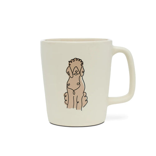 Artists Series Doodle Mug-Four Muddy Paws