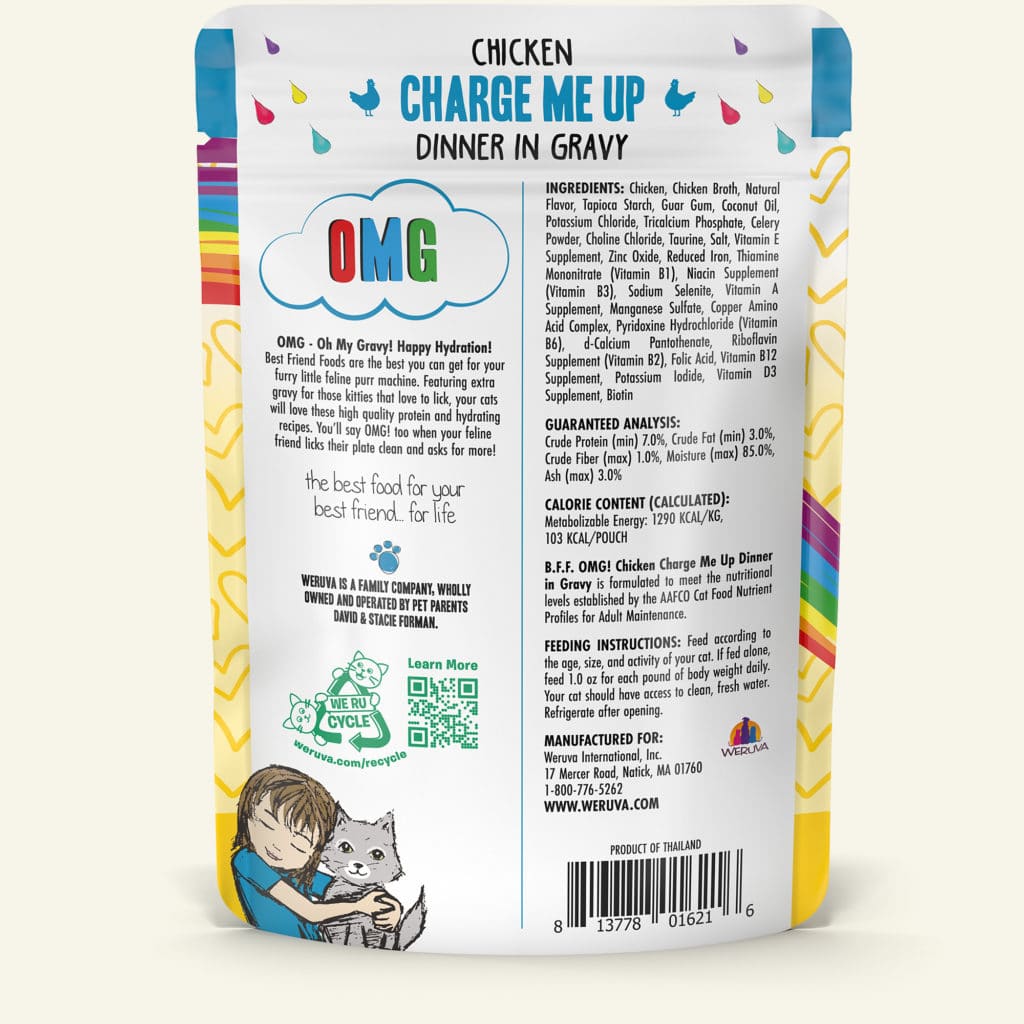 BFF OMG Charge Me Up! Chicken Pouch 2.8oz-Four Muddy Paws