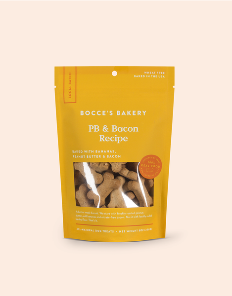 BOCCE'S PEANUT BUTTER BACON BISCUIT 8oz-Four Muddy Paws