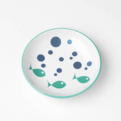BUBBLE FISH CAT SAUCER TURQUOISE 2.5OZ-Four Muddy Paws