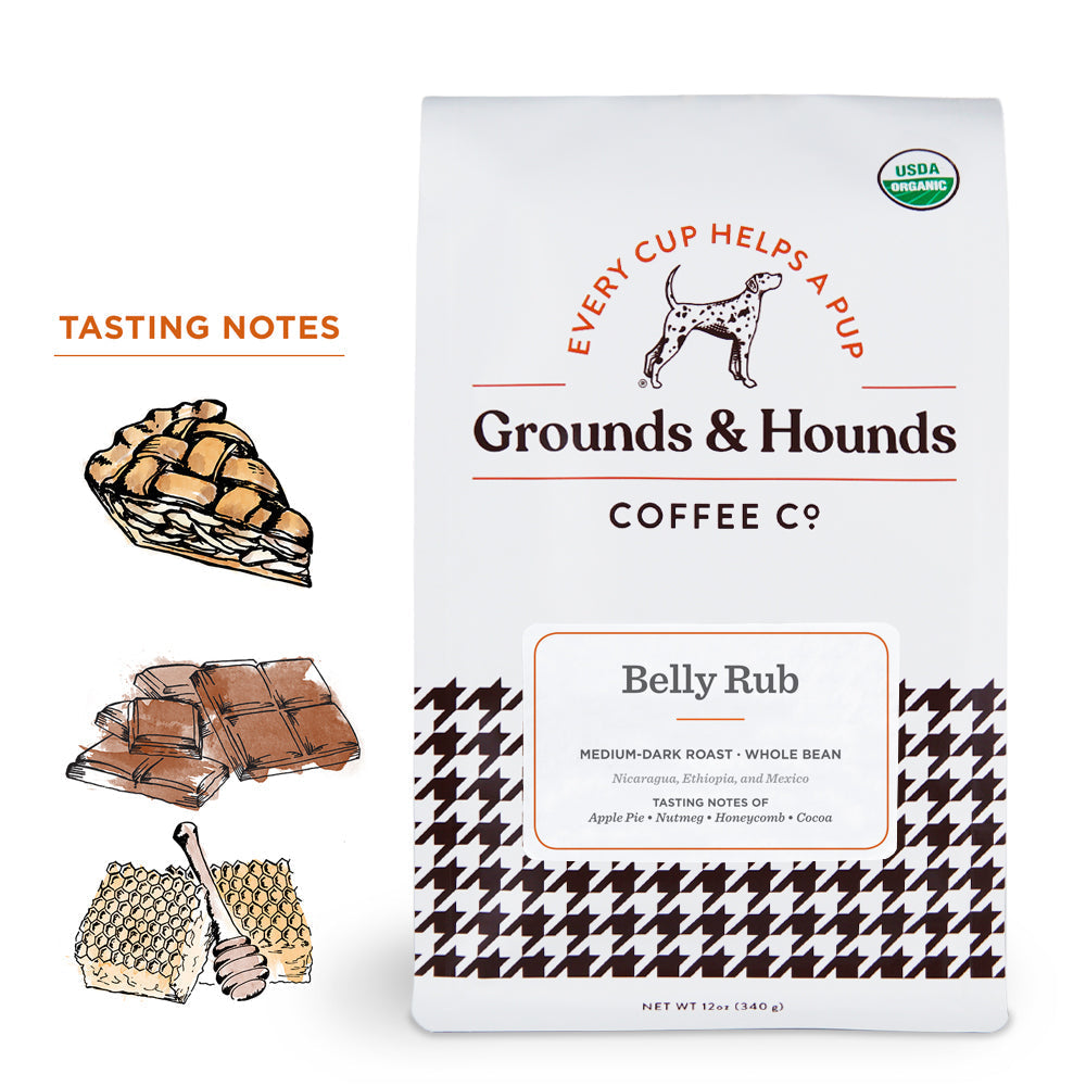 Belly Rub Blend Ground Coffee 12oz-Four Muddy Paws