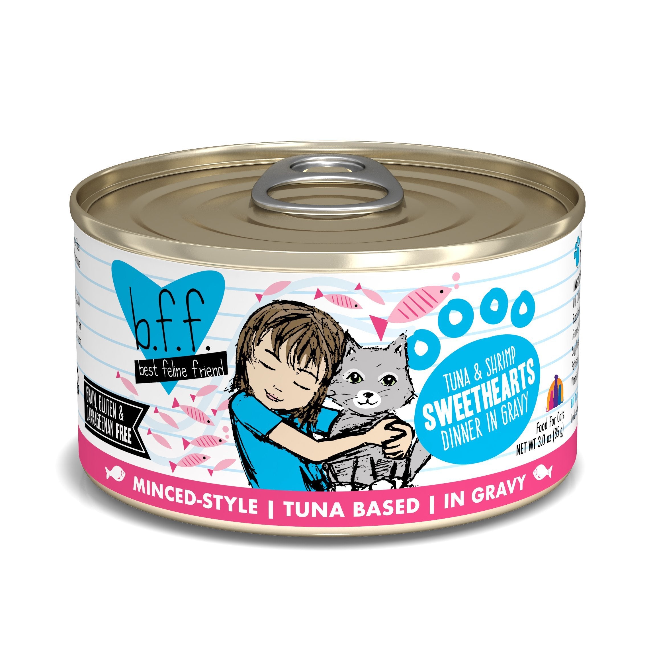 Best Feline Friend Sweetheart Tuna & Shrimp 3 oz-Four Muddy Paws