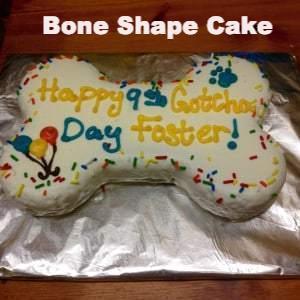 Birthday Bone Cake-Four Muddy Paws