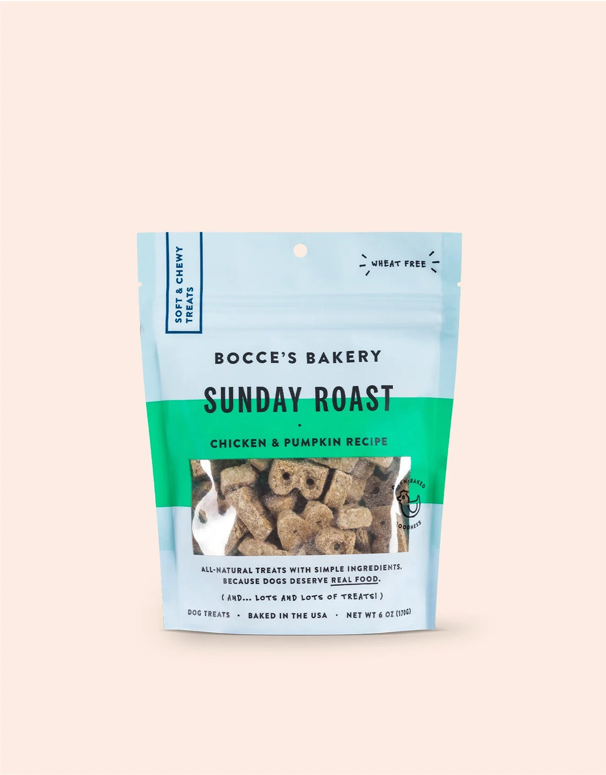 Bocce's Sunday Roast Soft Chews 6oz-Four Muddy Paws