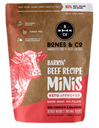 Bones and Co Dog Frozen Grain Free Minis Beef 3lb-Four Muddy Paws