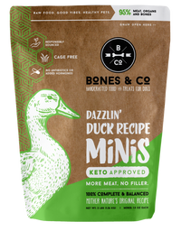 Bones and Co Dog Frozen Grain Free Minis Duck 3lb-Four Muddy Paws