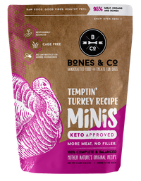 Bones and Co Dog Frozen Grain Free Minis Turkey 3lb-Four Muddy Paws