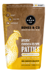 Bones and Co Dog Frozen Grain Free Patties Chicken 6lb-Four Muddy Paws
