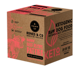 Bones and Co Dog Frozen Grain Meat Cube Beef Bulk 18lb-Four Muddy Paws