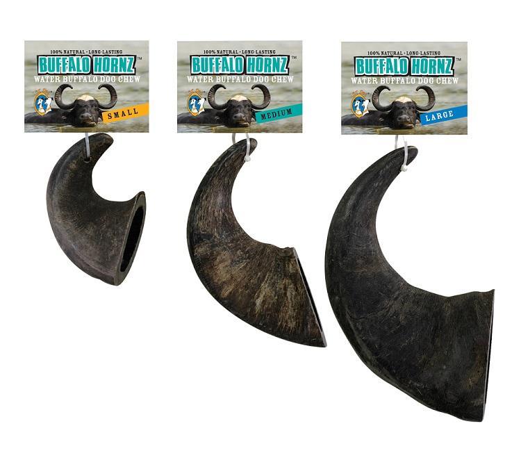 Buffalo Hornz Dog Chew Small-Four Muddy Paws