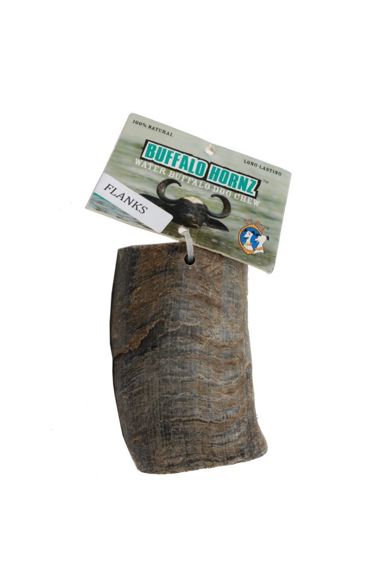 Buffalo Hornz Flank Dog Chew-Four Muddy Paws