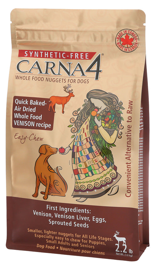 CARNA4 DOG EASY CHEW GRAIN FREE VENISON FOOD 2.2LB-Four Muddy Paws