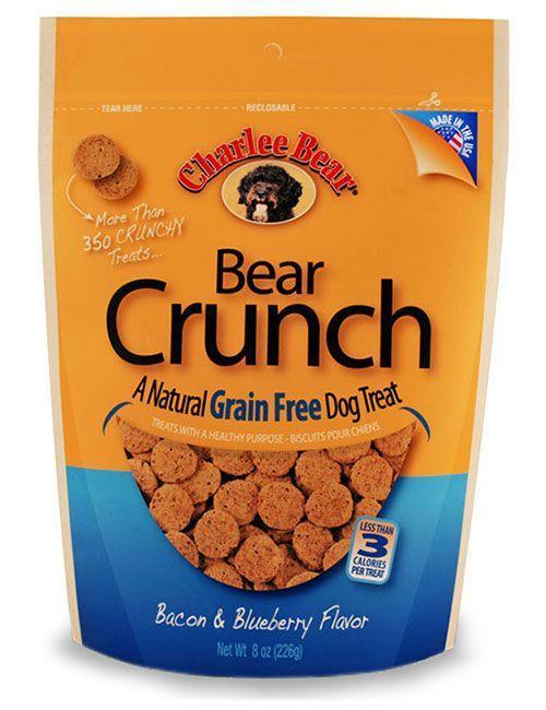 CHARLEE BEAR GRAIN FREE BEAR CRUNCH BACON/BLUEBERRY 8oz-Four Muddy Paws