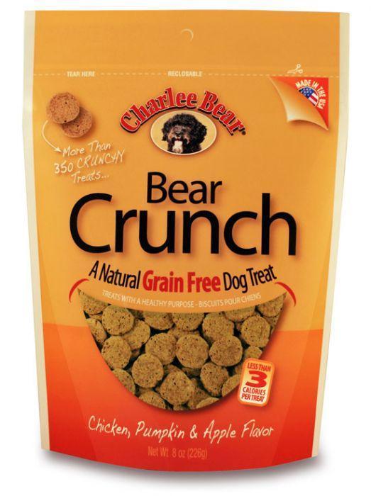 CHARLEE BEAR GRAIN FREE BEAR CRUNCH CHICKEN/PUMPKIN/APPLE 8OZ-Four Muddy Paws