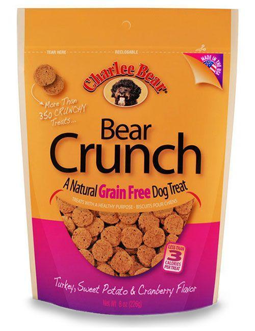 CHARLEE BEAR GRAIN FREE BEAR CRUNCH TURKEY/SWEET POTATO/CRANBERRY 8oz-Four Muddy Paws