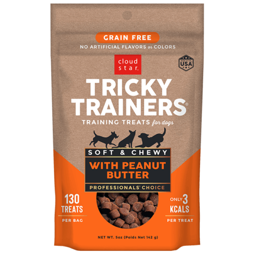 CLOUD STAR TRICKY TRAINER GRAIN FREE CHEWY PEANUT BUTTER 5oz-Four Muddy Paws