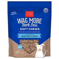 CLOUD STAR WAG MORE DOG BAKED BACON/CHEESE/APPLE 3lb-Four Muddy Paws