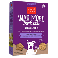 CLOUD STAR WAG MORE DOG GRAIN FREE BAKED TREATS ASSORTED 14oz-Four Muddy Paws