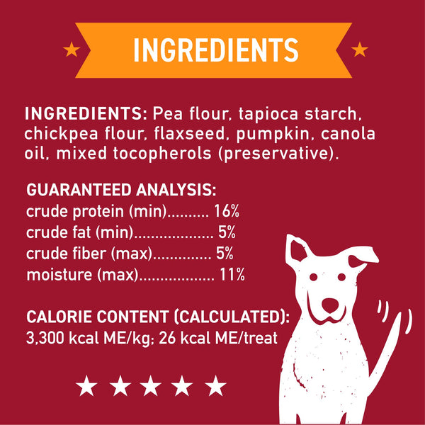 CLOUD STAR WAG MORE DOG GRAIN FREE BAKED TREATS PUMPKIN 14oz-Four Muddy Paws